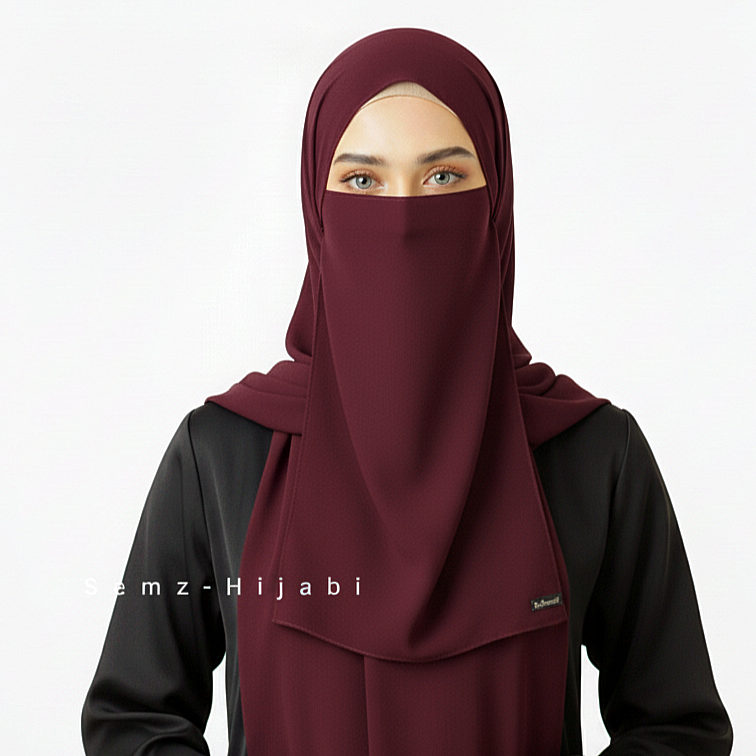 Matching Hijab Naqab Set