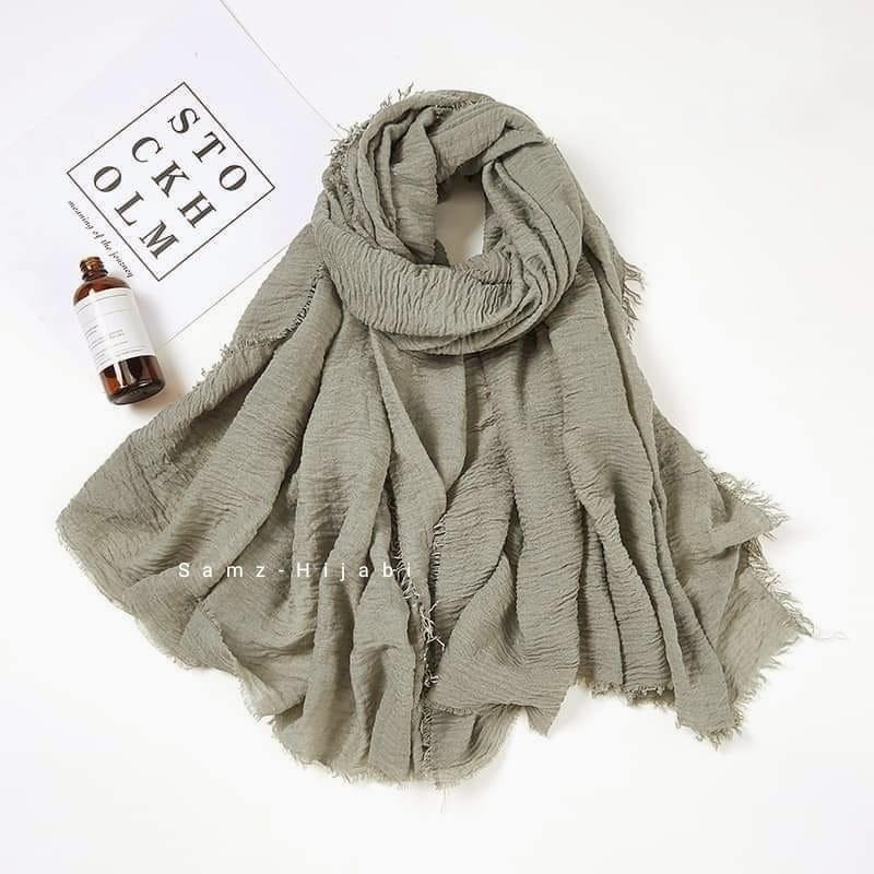 Viscose Crimps Hijab- Pistachio