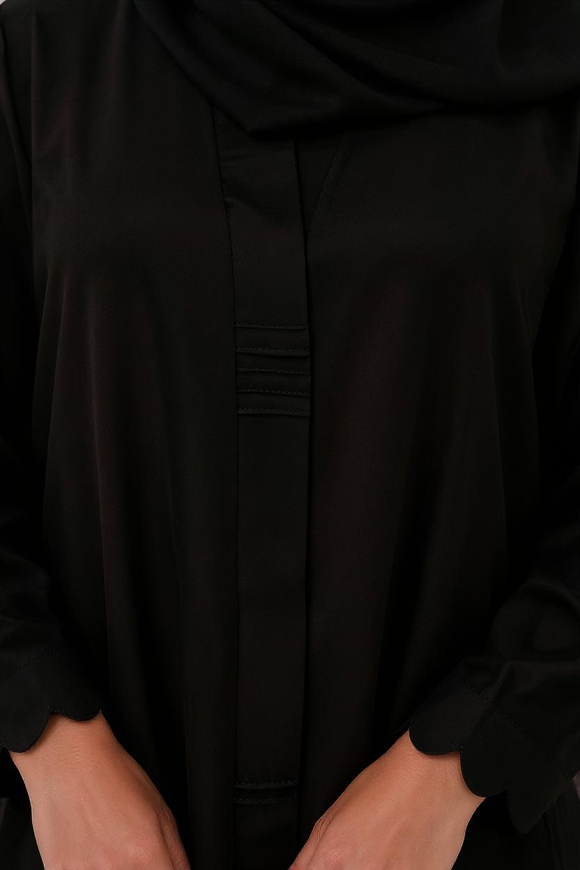 Menna Black Abaya With Hijab