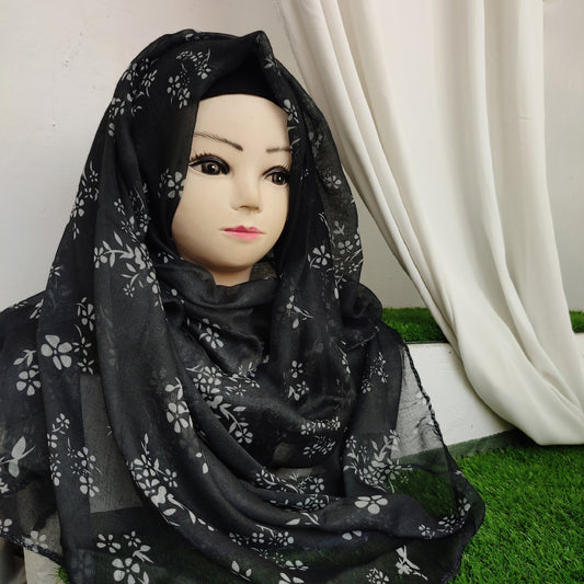 Floral Print Lawn Hijab Volume _10