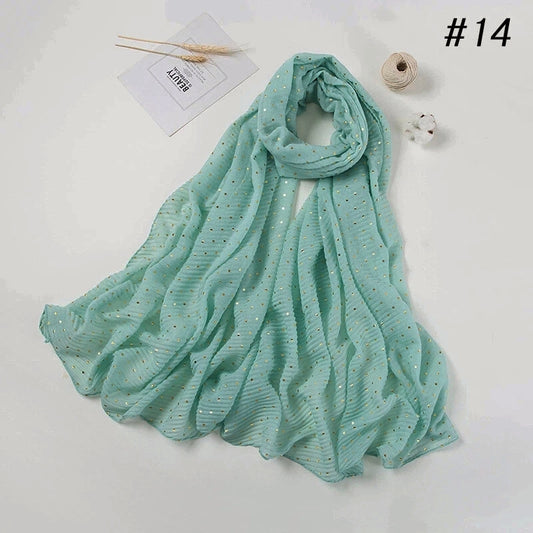 Haya Crinkle Foil Hijab (mint green)