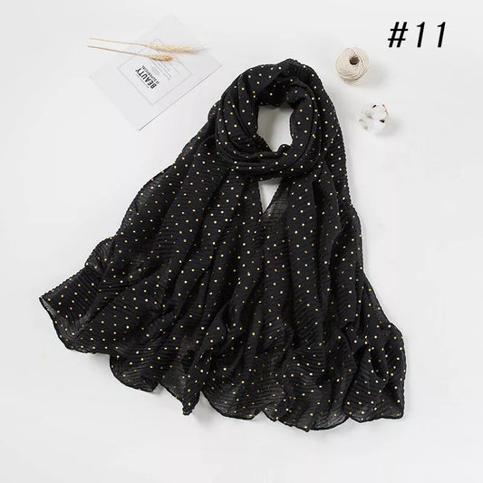 Haya Crinkle Foil Hijab (Black)