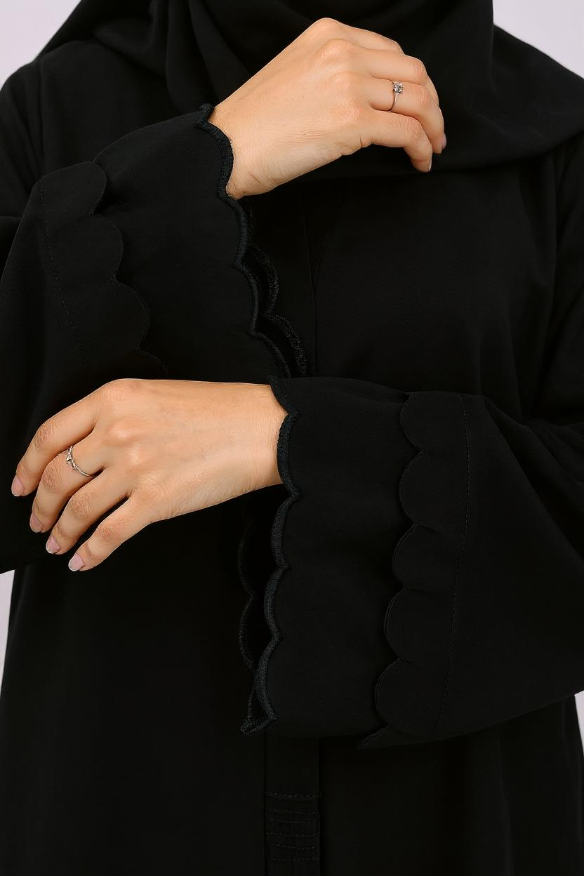 Menna Black Abaya With Hijab