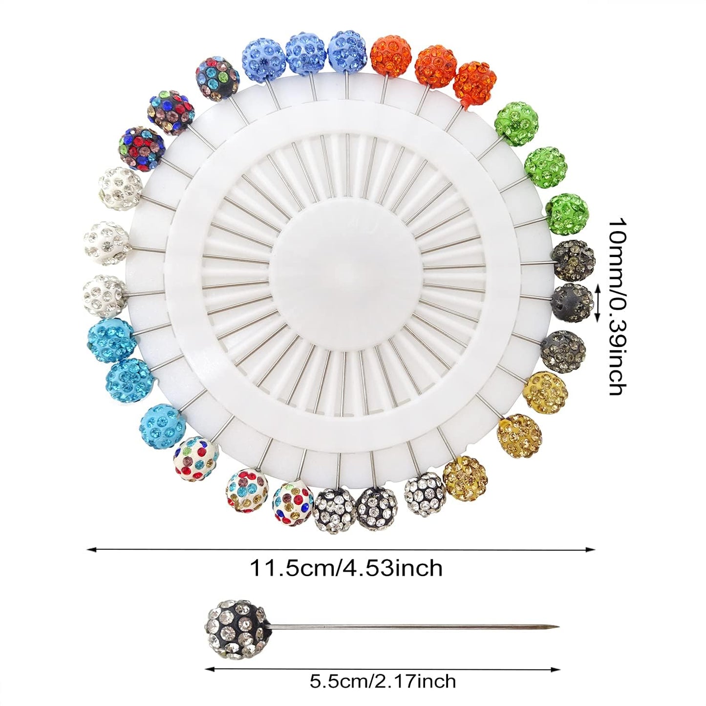 Crystal ball Hijab Pins Pack of 10 Pins