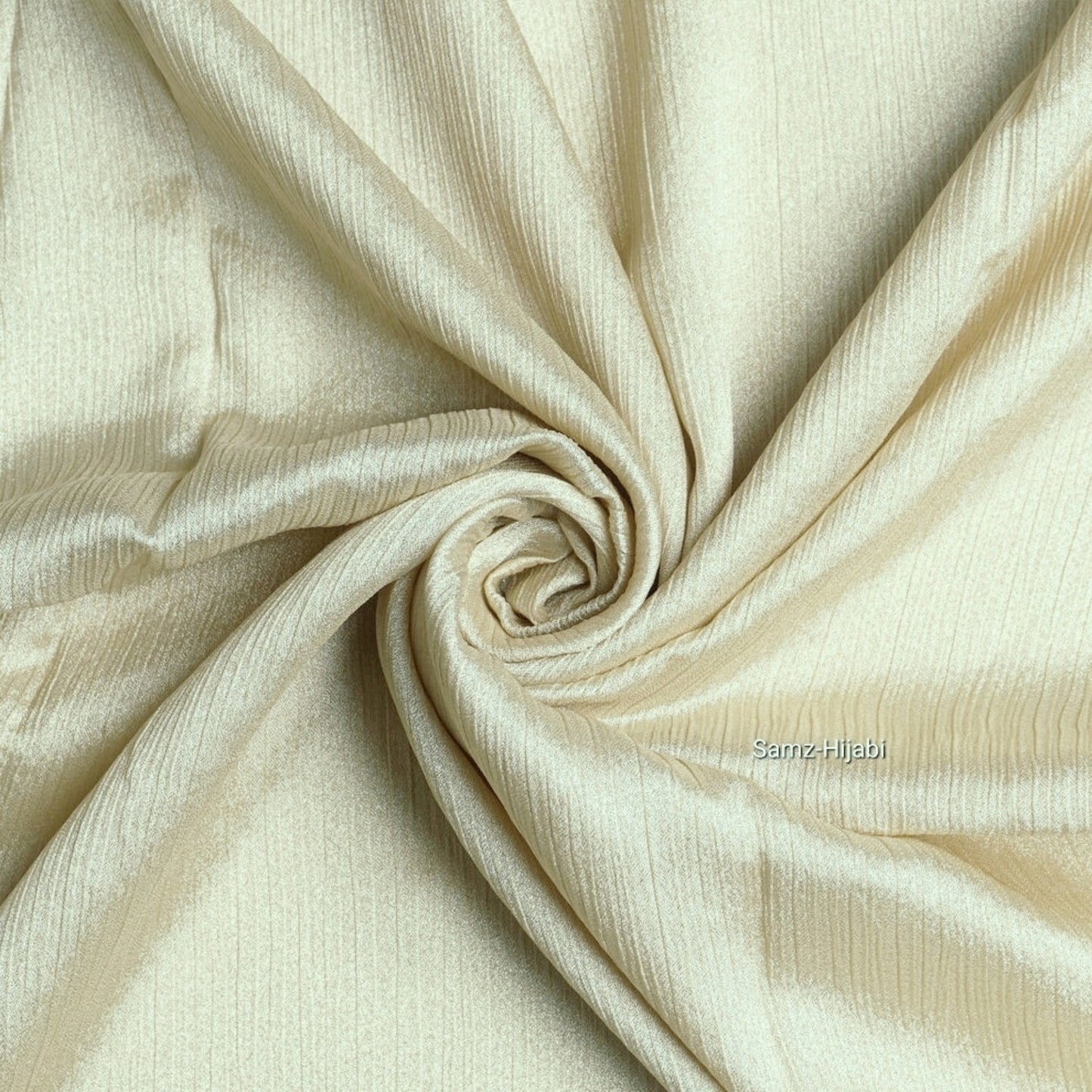 Crinkle Silk Hijab- cream