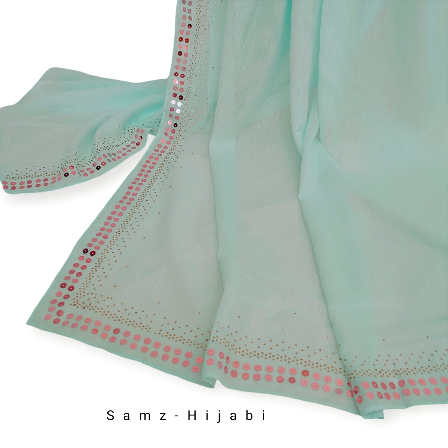 Sitara Crape Chiffon Hijab-Aqua