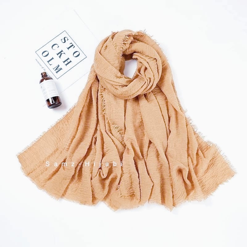 Viscose Crimps Hijab-Butter