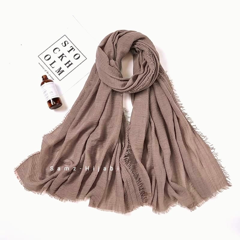 Viscose Crimps Hijab-Peanut Brown