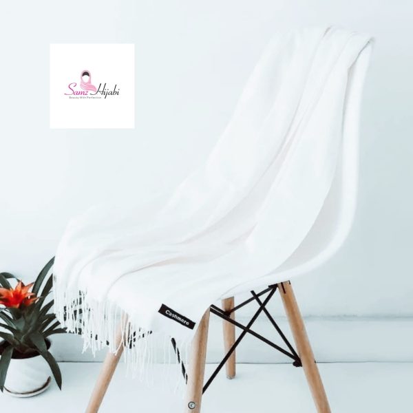Cashmere wool Cut Shawl - Off White