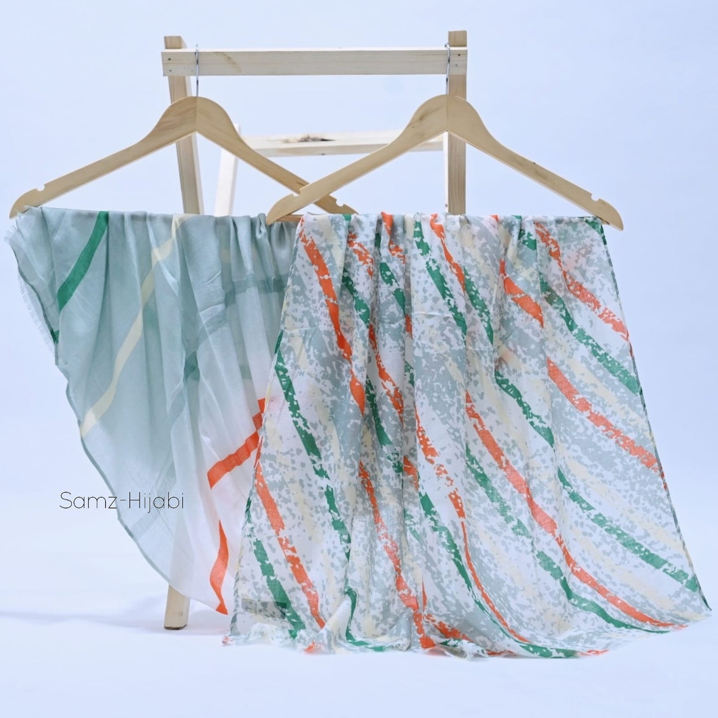 Straps Lawn Hijab-Mint