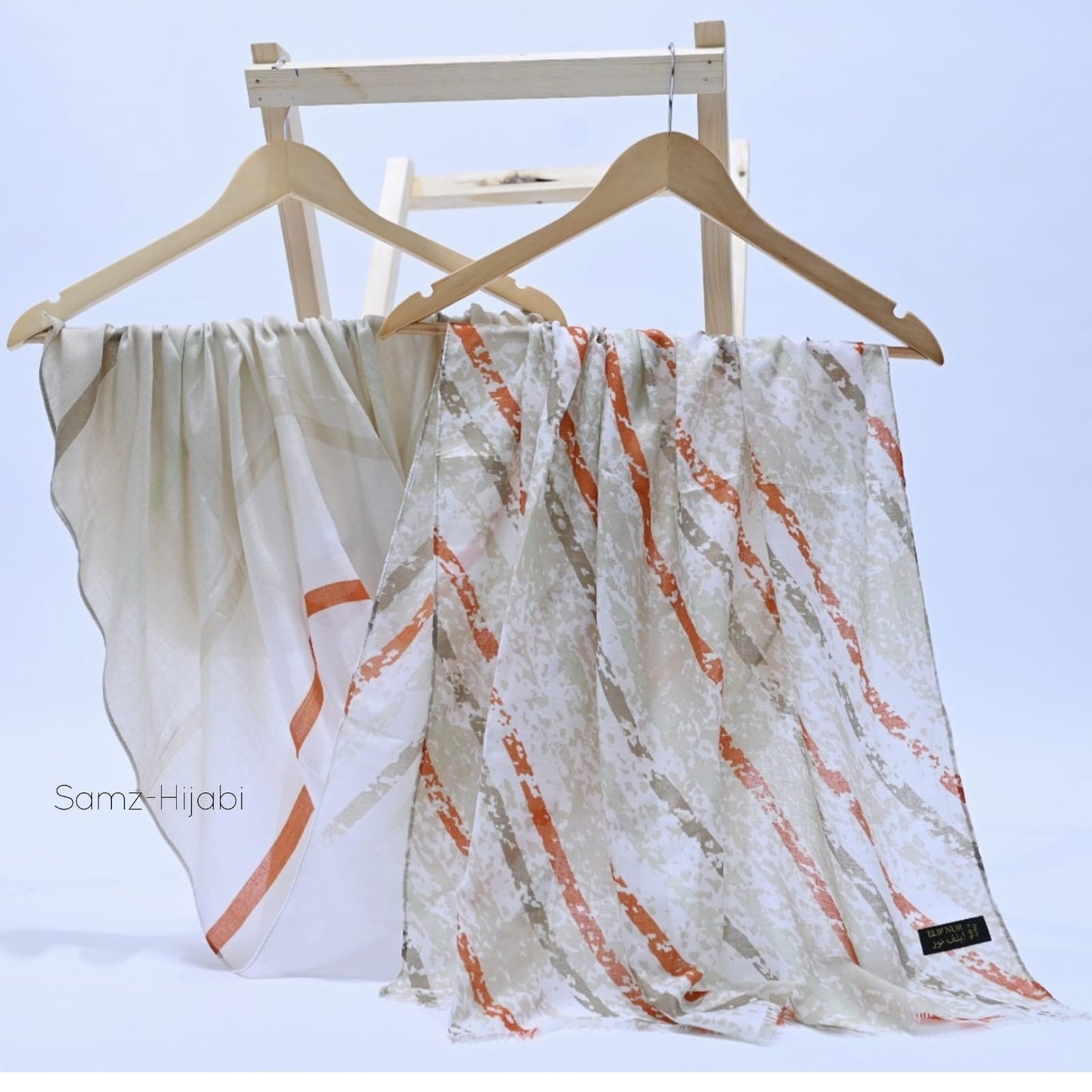 Straps Lawn Hijab-peanut