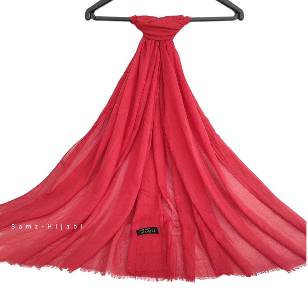 Turkish Lawn Hijab Red