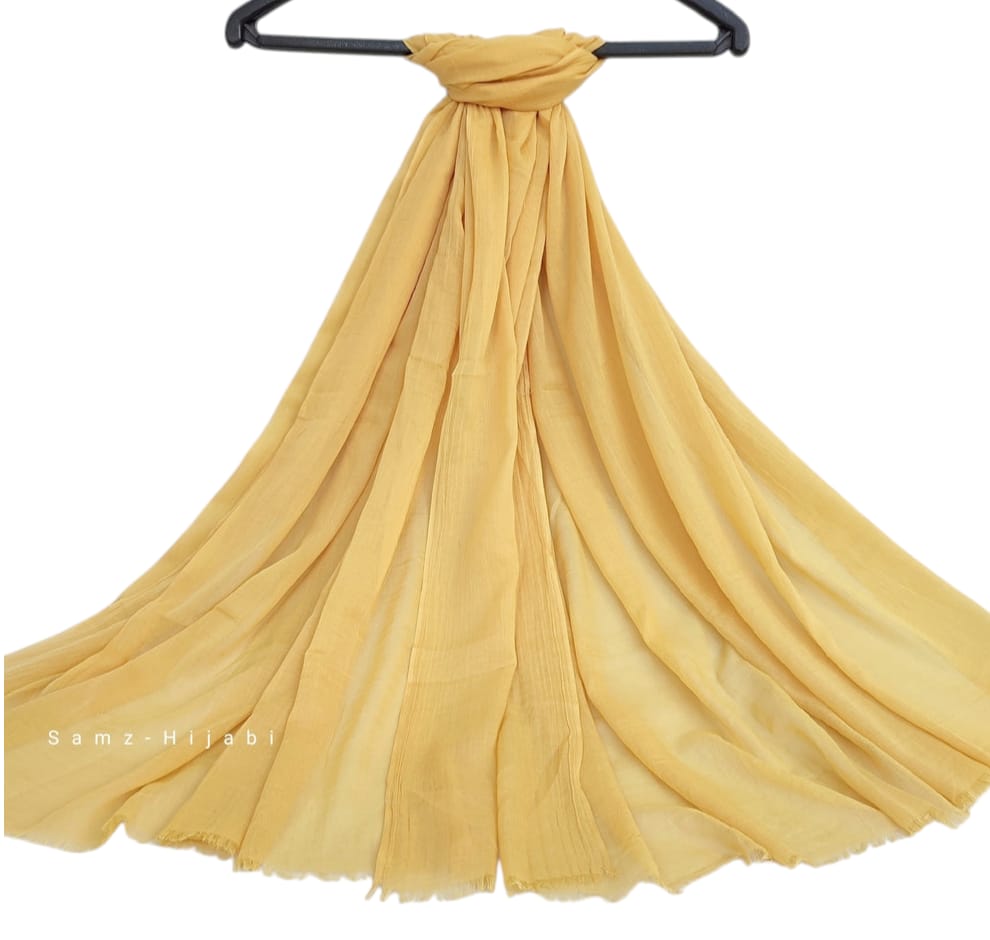 Turkish Lawn Hijab Yellow