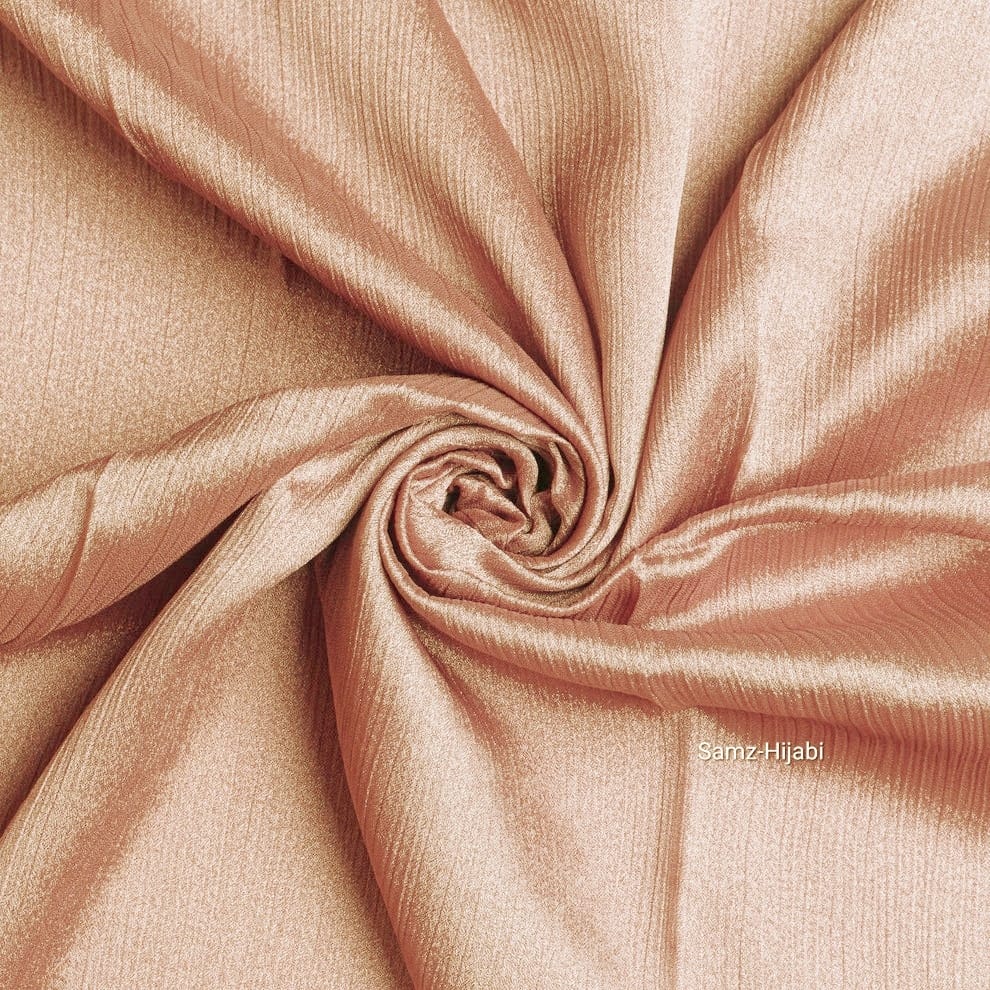 Crinkle Silk Hijab Almond Gold