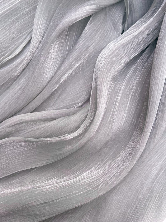 Organza Silk Hijab_Silver