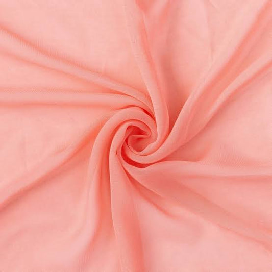 Chiffon Georgette Hijab _ salmon peach