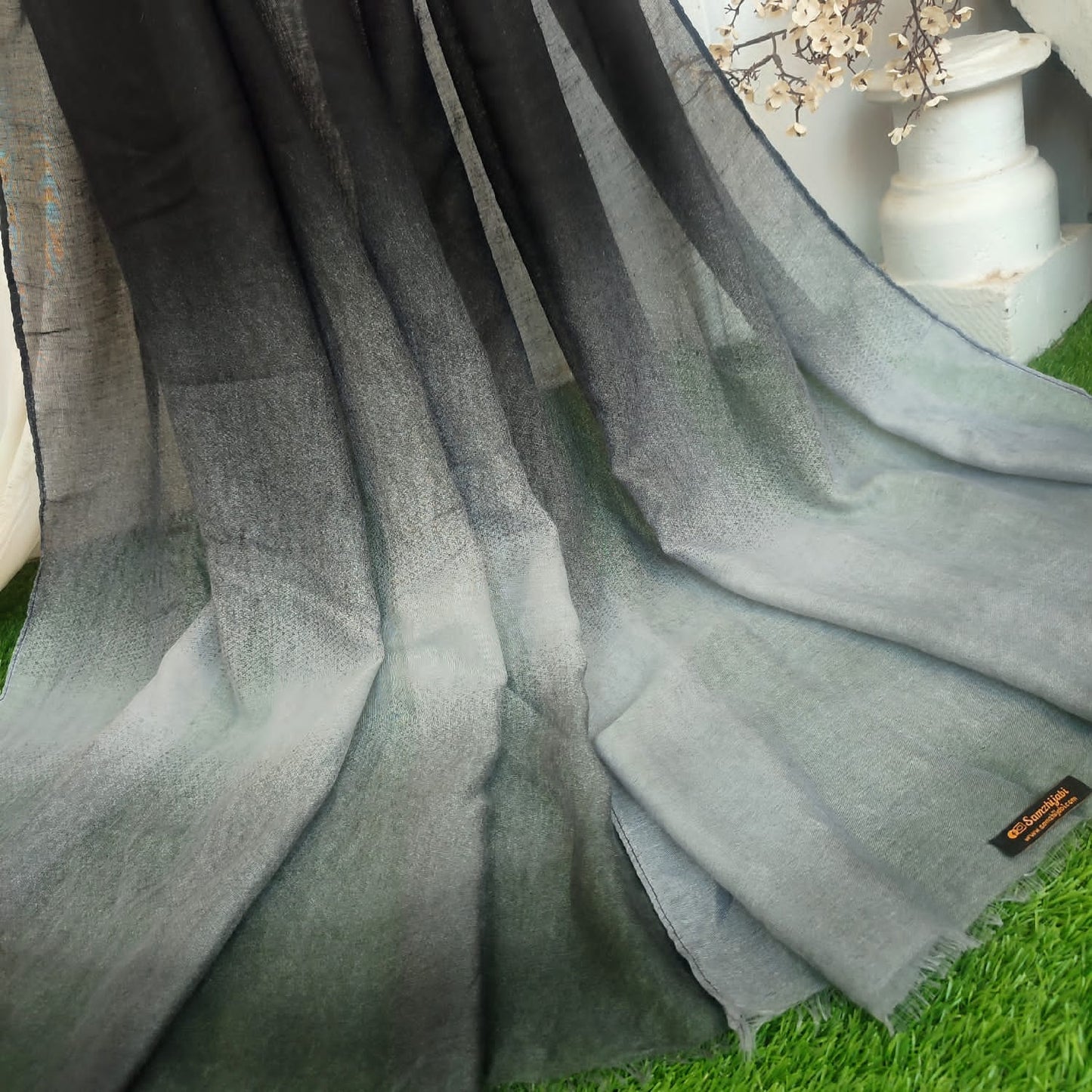 Tie Die Lawn Hijab _Black