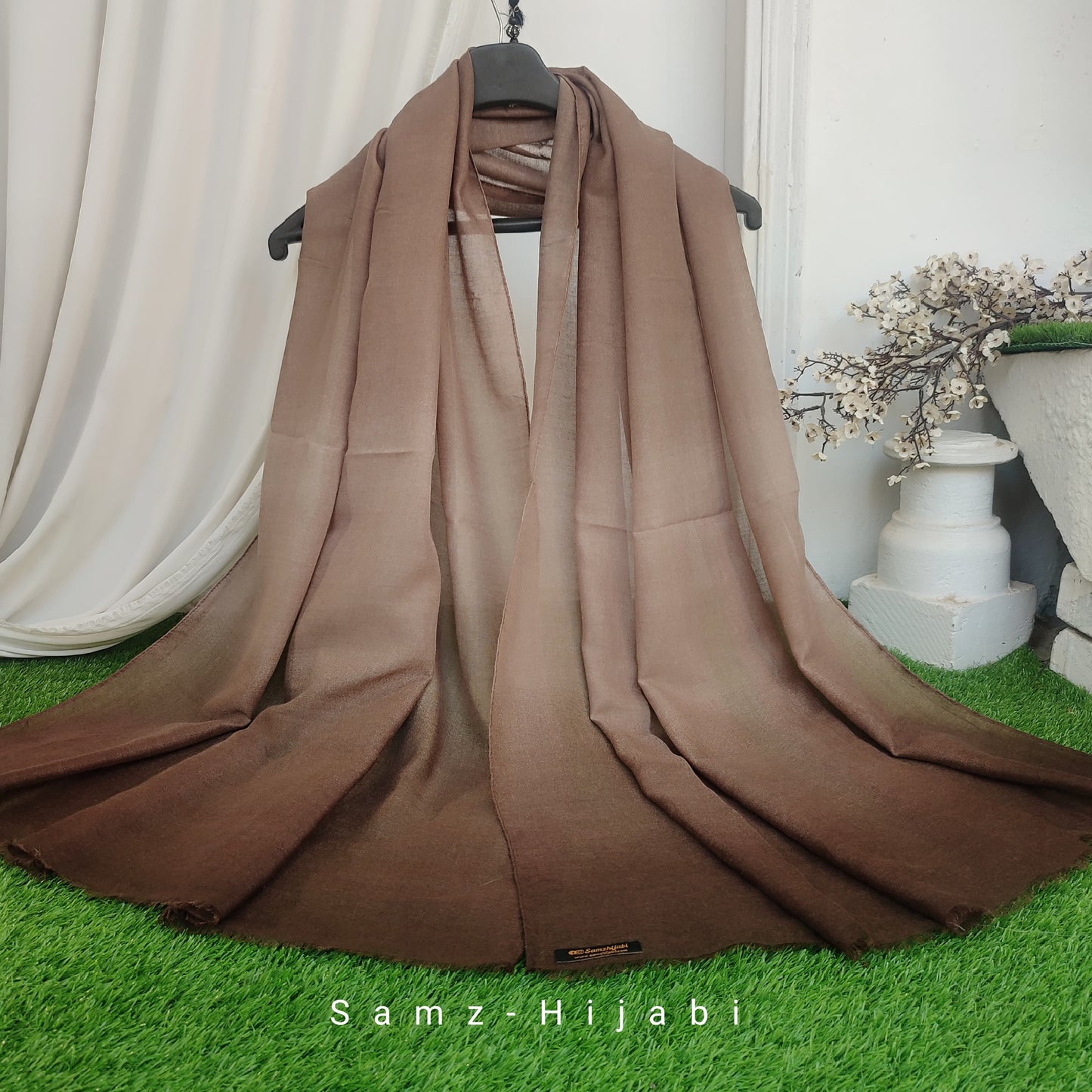 Tie Die Lawn Hijab _Brown