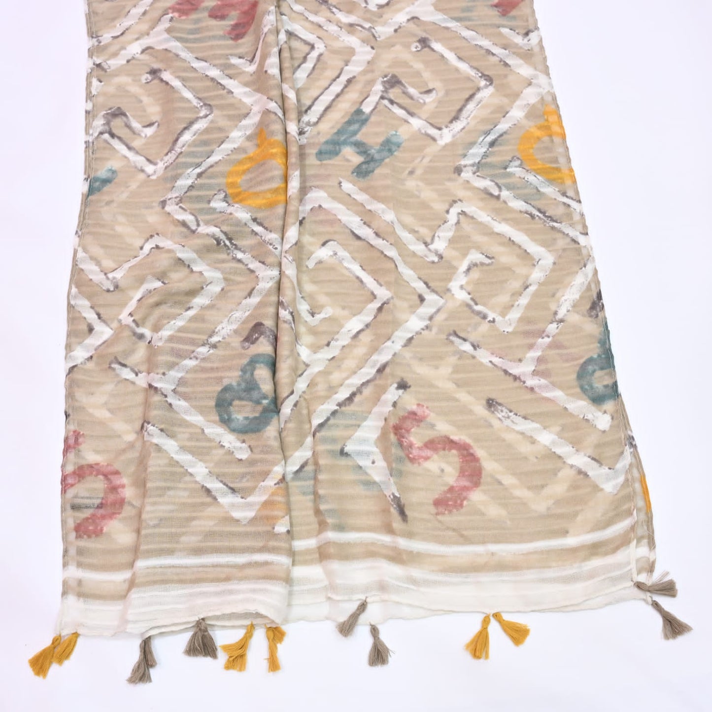 Puzzle Art Lawn Hijab _Beige