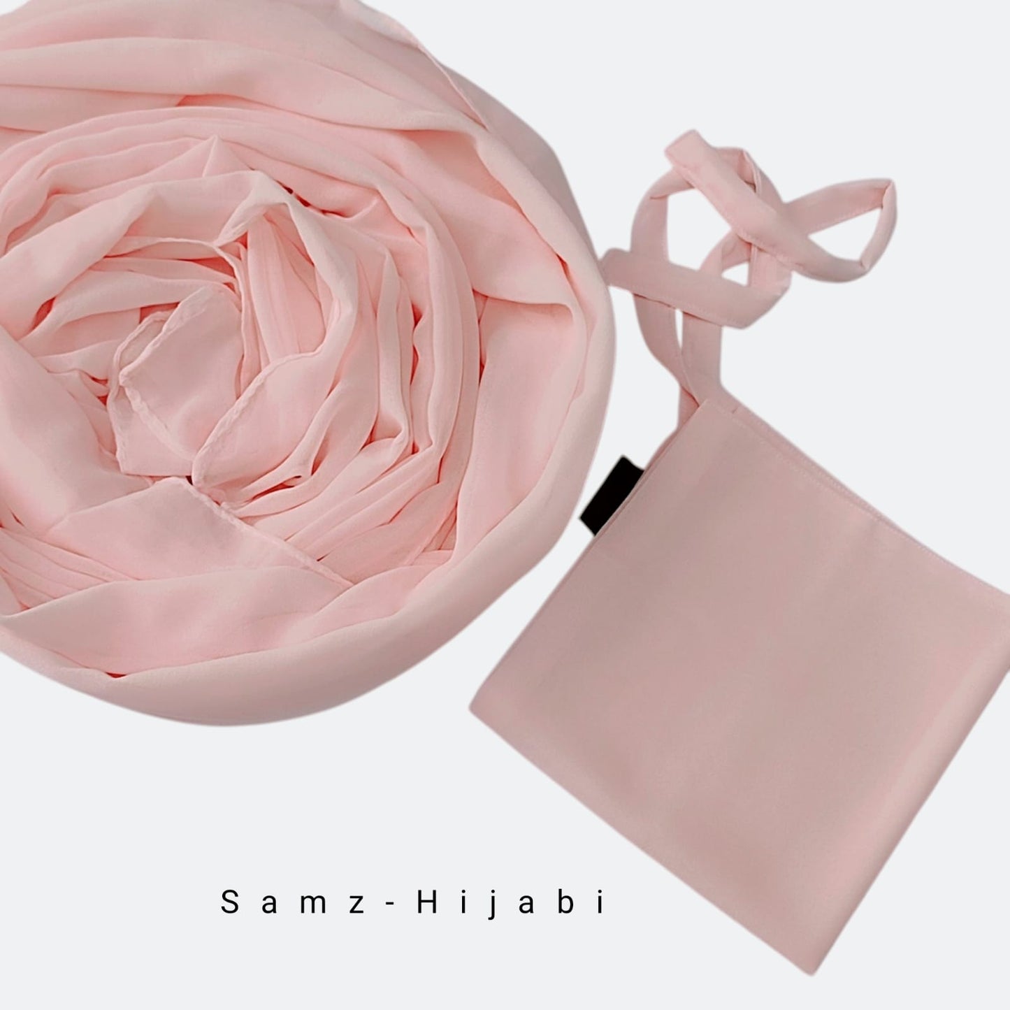 Plain Hijab Naqab Set_ Baby Pink