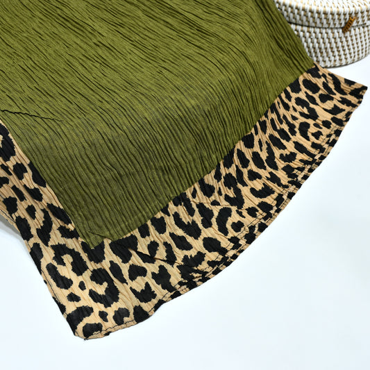 Cheetah - Crinkle Lawn Hijab Olive