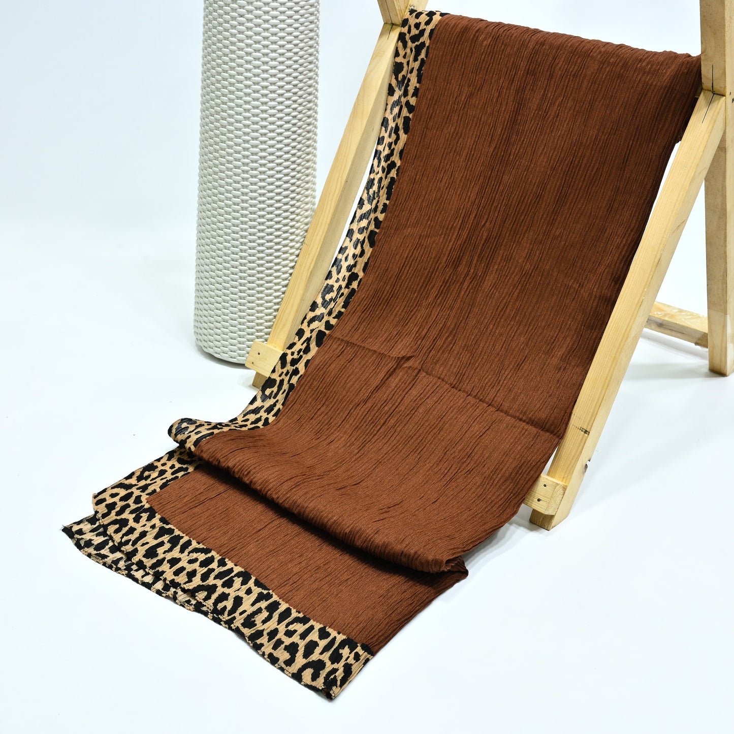 Cheetah - Crinkle Lawn Hijab Brown
