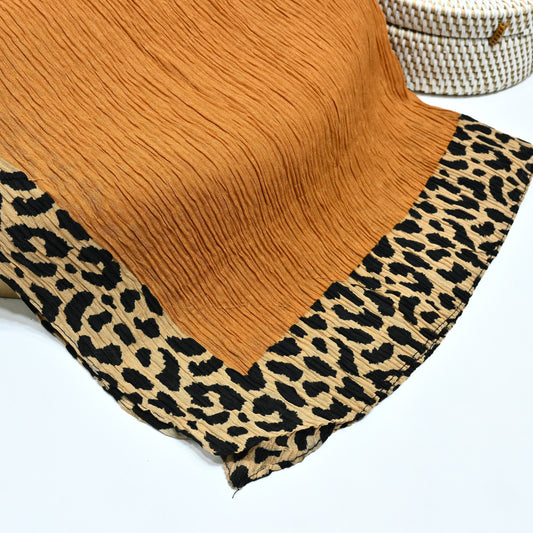 Cheetah - Crinkle Lawn Hijab Mustard
