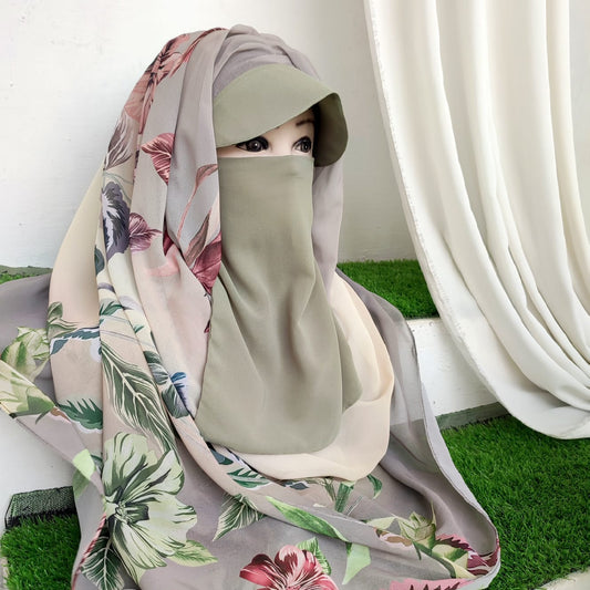 Instant Cap Hijab Set -Design 14