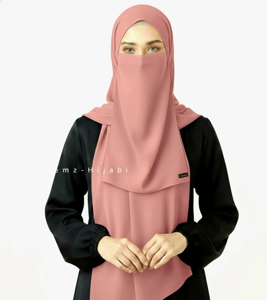 Hijab Naqab Set Blush Peach