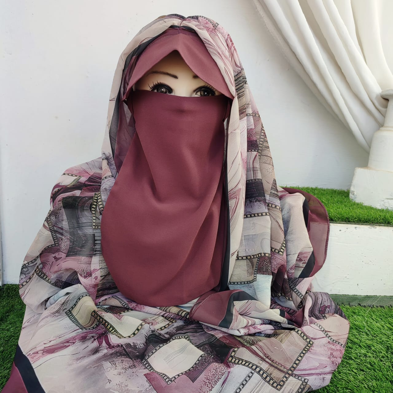 Instant Cap Hijab Set -Design 10