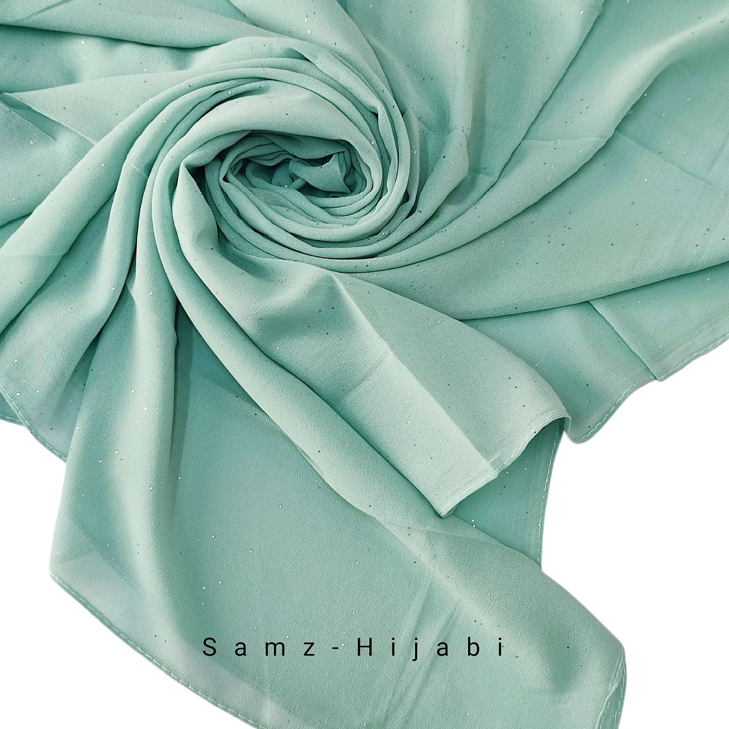 Sparkling Glitter Hijab- Baby Blue