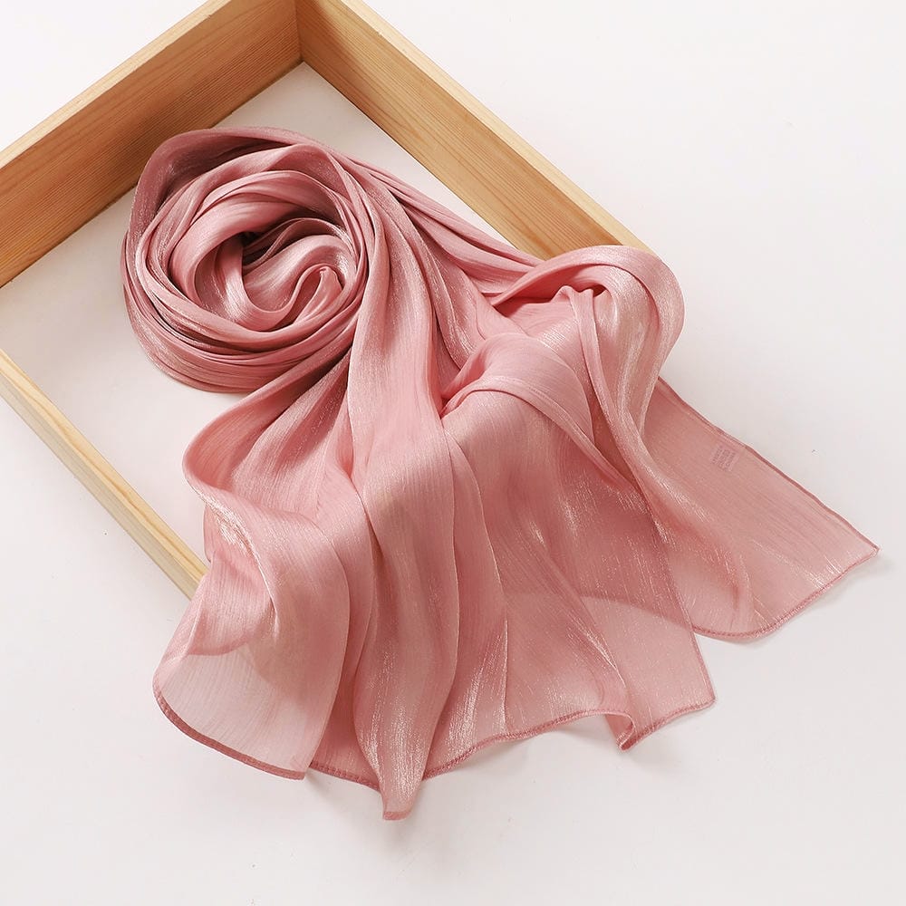 Organza Silk Hijab_Peachy Pink