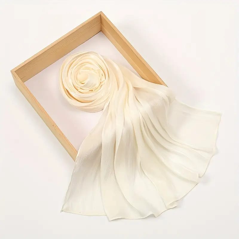 Organza Silk Hijab _Cream