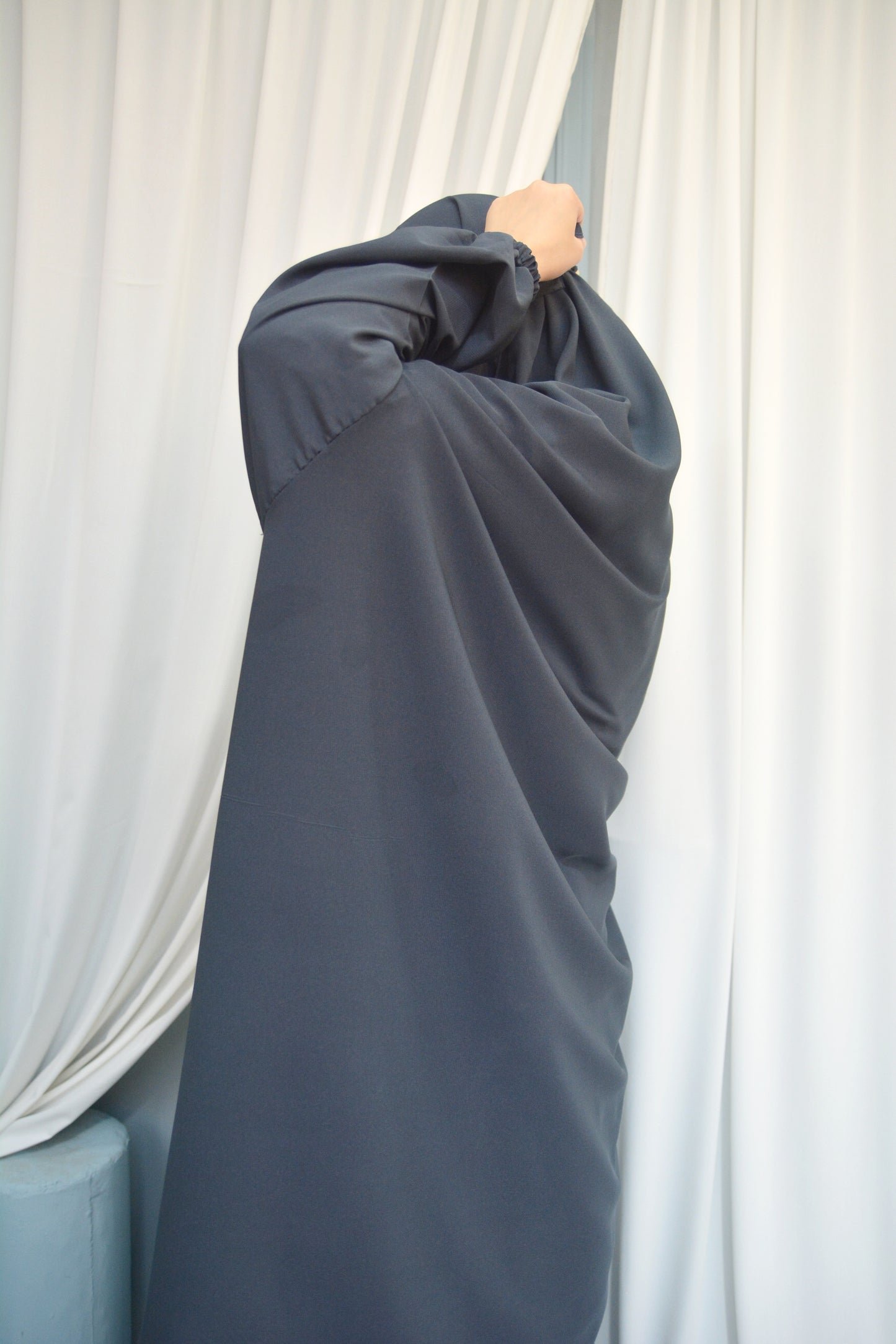 Two in One Saudi Jilbab - Dark gray