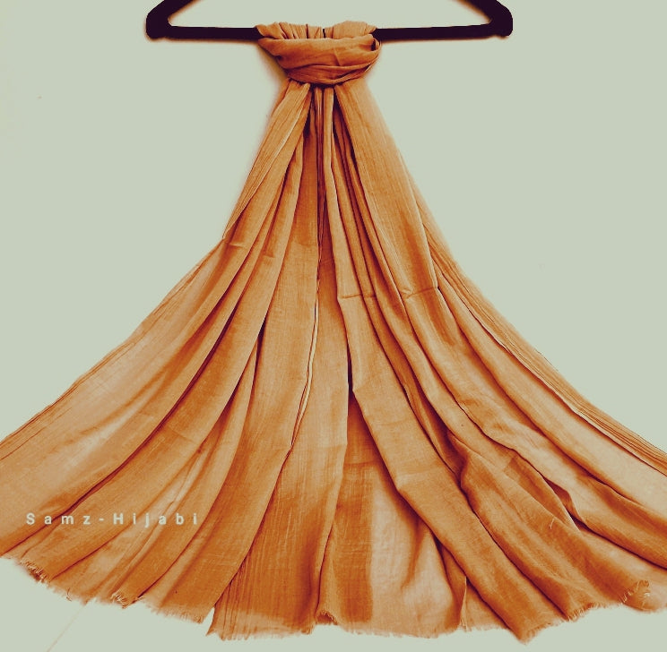 Turkish Lawn Hijab Camel Brown