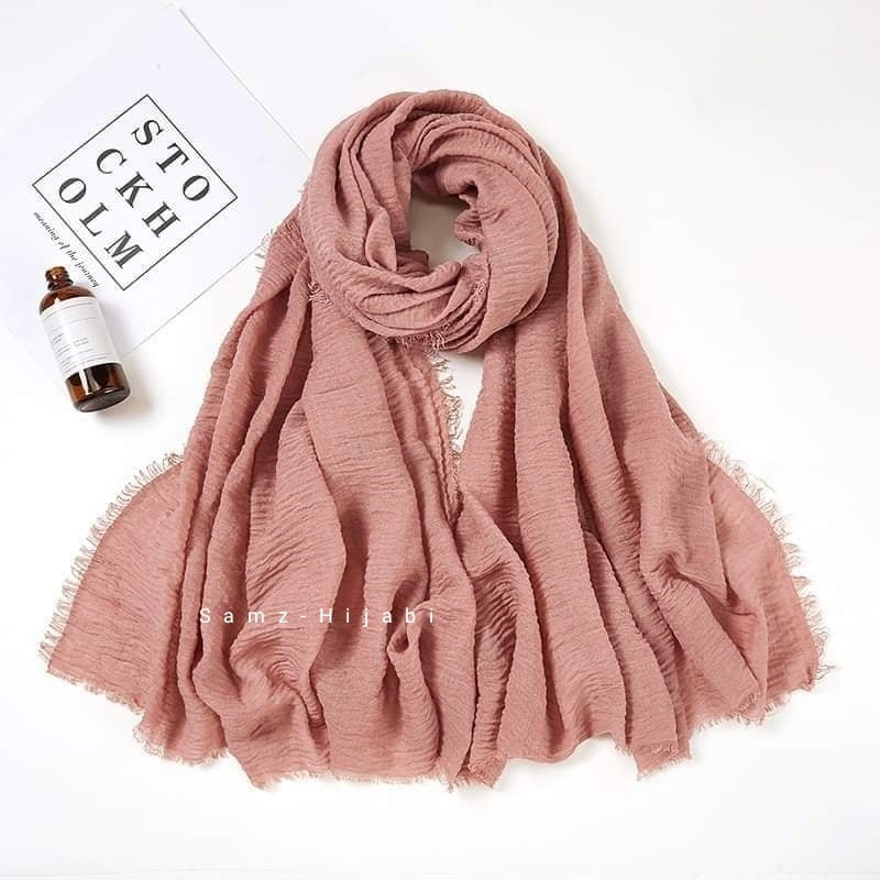 Viscose Crimps Hijab - Dusty rose