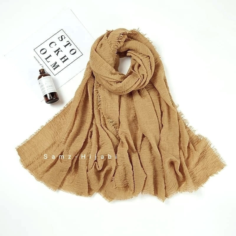 Viscose Crimps Hijab-Gold