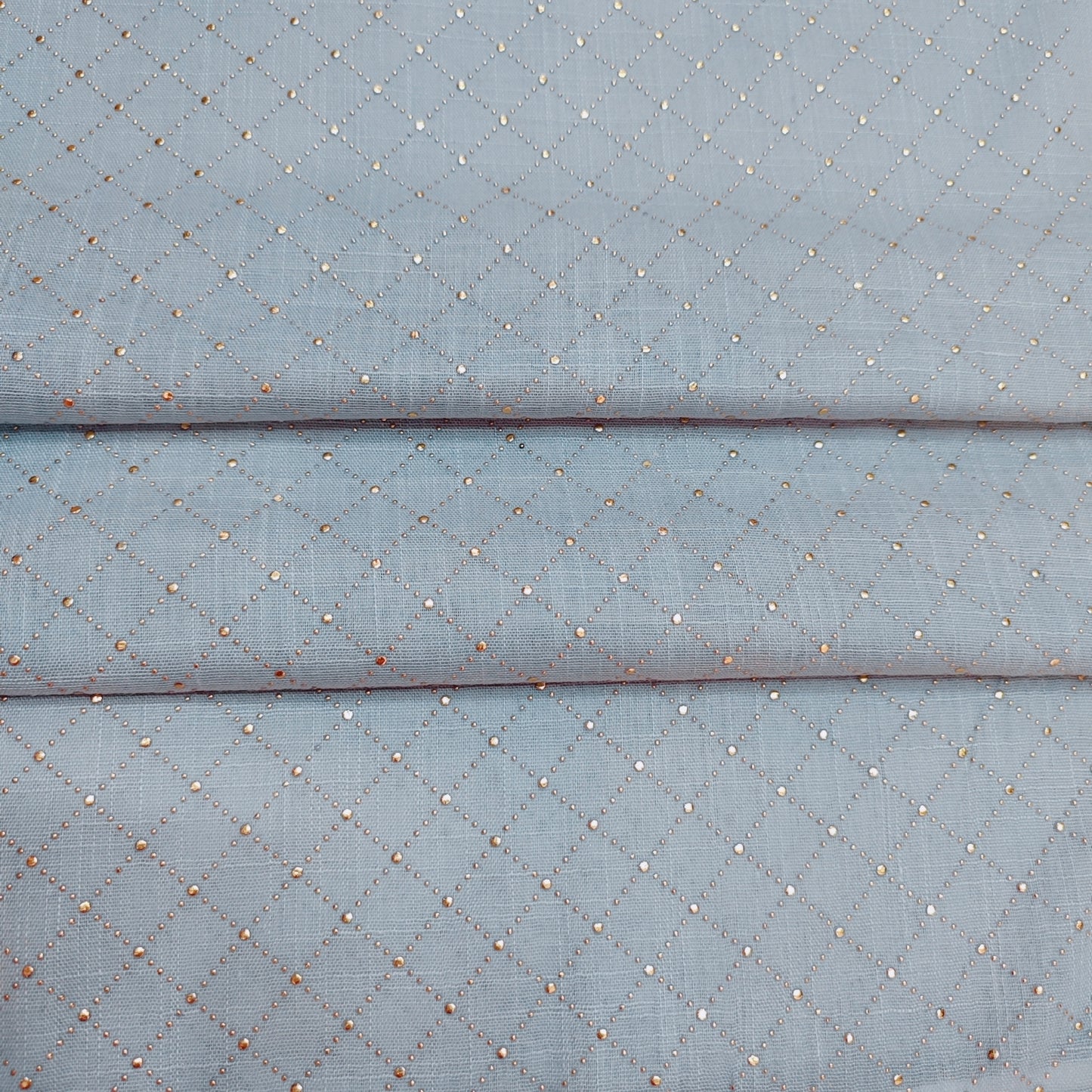 Gold Mukesh Viscose Check Hijab-Grey