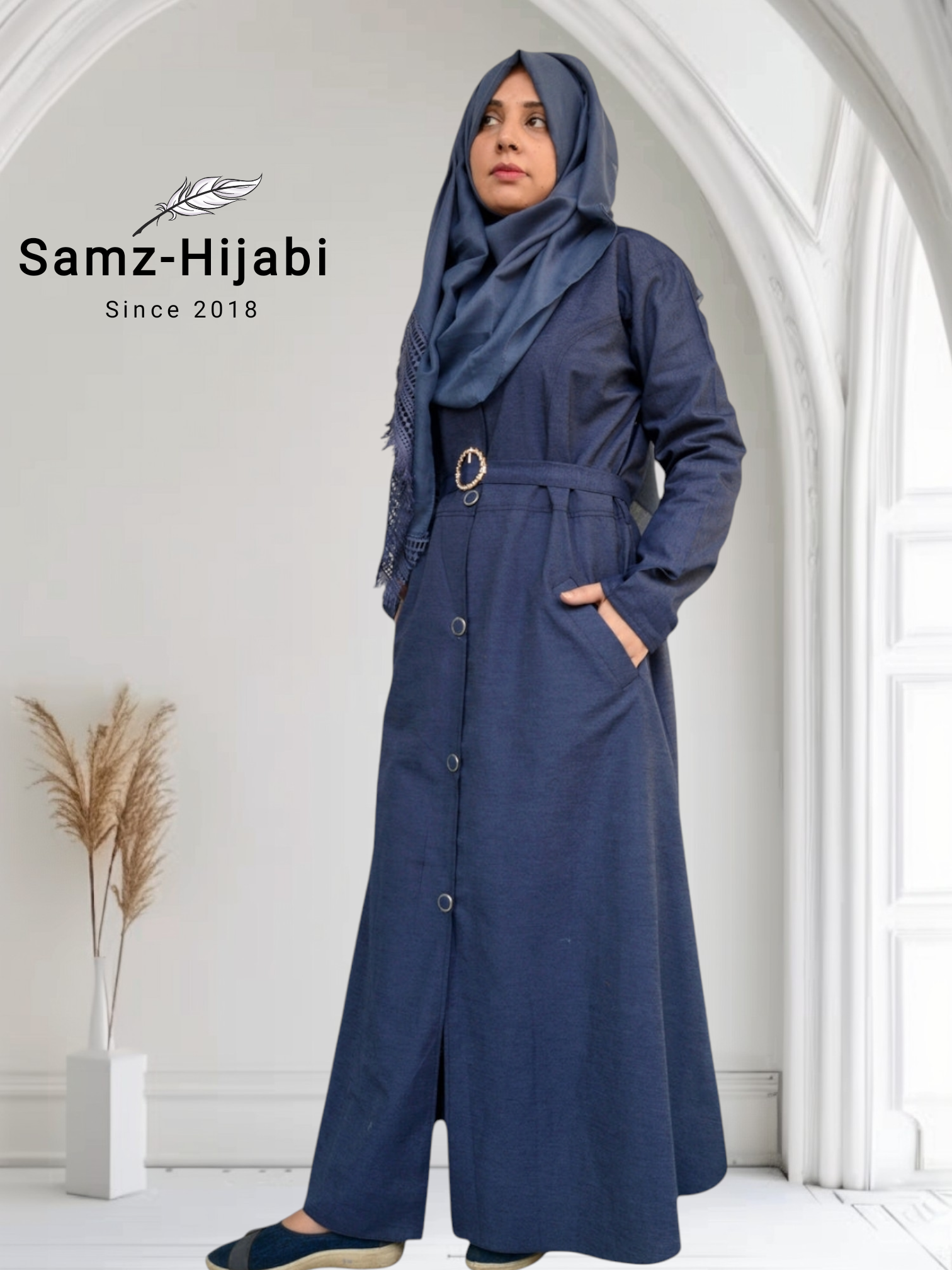 Denim Coat Long Abaya Coat Coat Style Abaya Denim Coat Abaya Denim