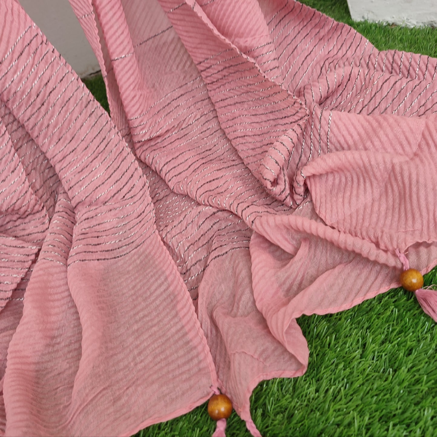 Crinkle -Thread Lawn Hijab -Tea Pink