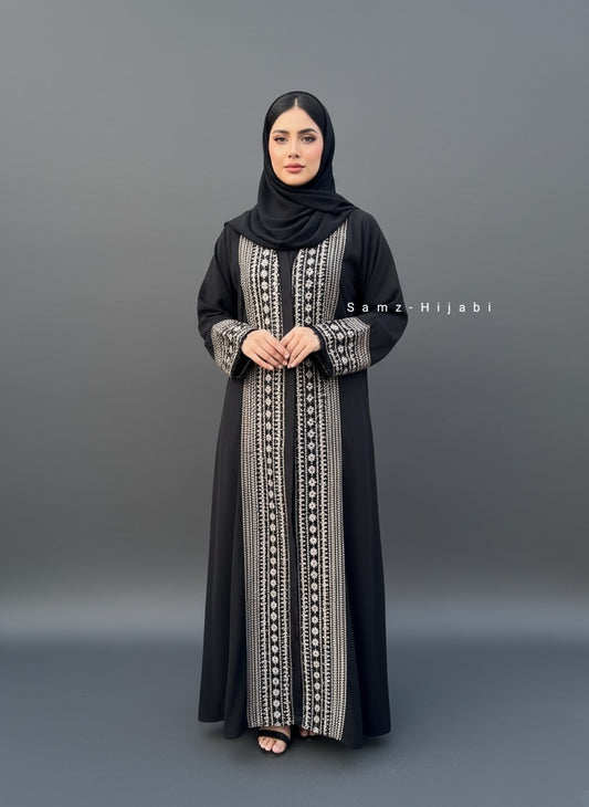 Trending Baloch Embroidery Abaya Black