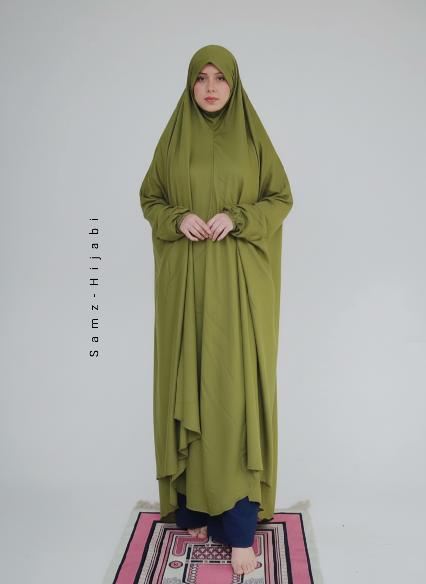 Linen Namaz Chadar-Olive