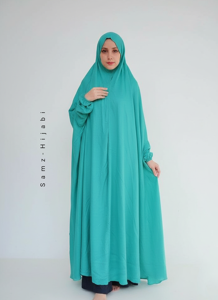 Linen Namaz Chadar- Aqua