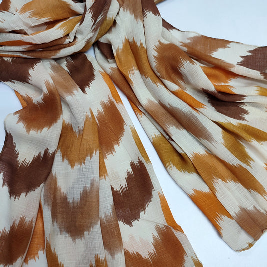 Wavy_Art Turkish Lawn Hijab_ Honey Brown