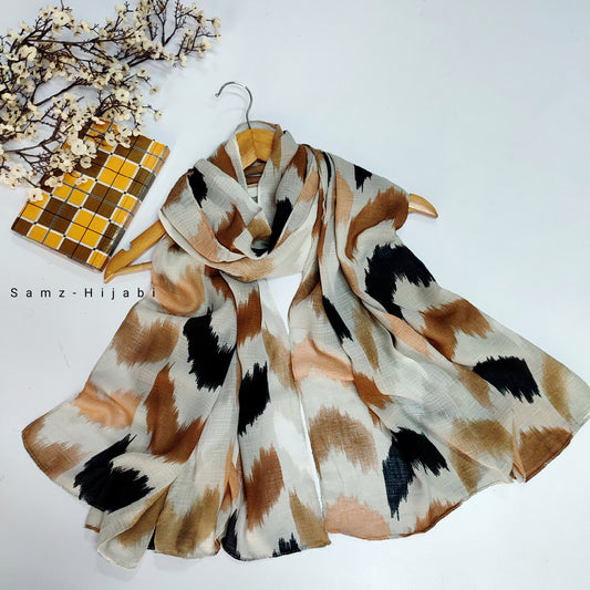 Wavy_Art Turkish Lawn Hijab_ Cream