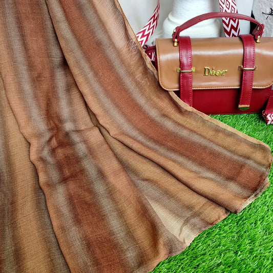 Multi Striped Morrocon Lawn Hijab _Multi Brown