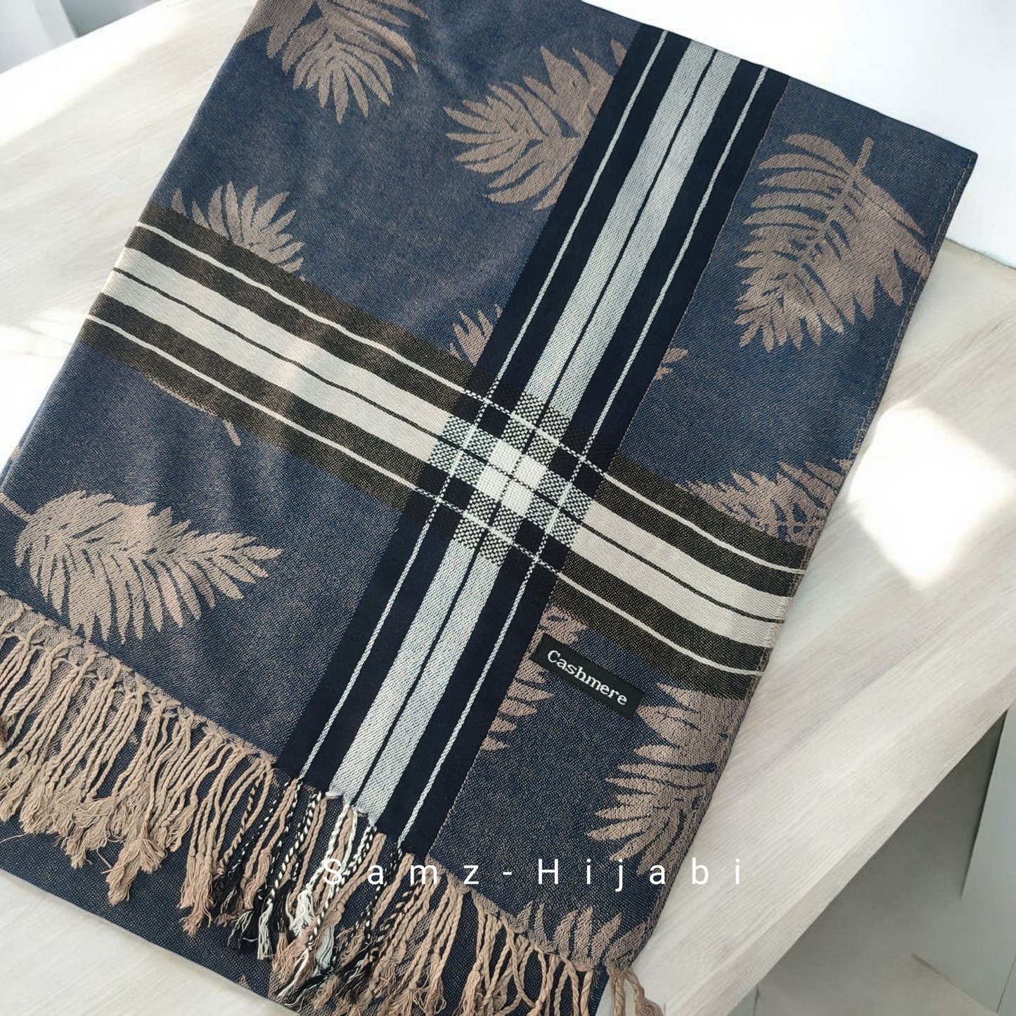 Pashmina Plaid Winter Hijab 8