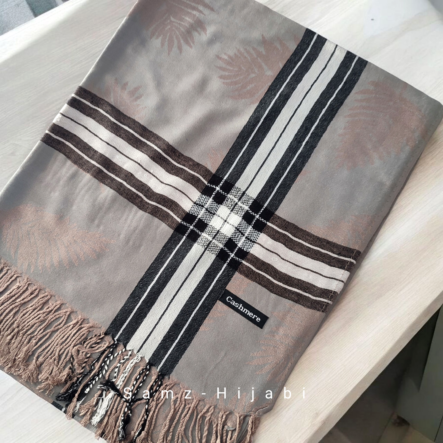 Pashmina Plaid Winter Hijab 1