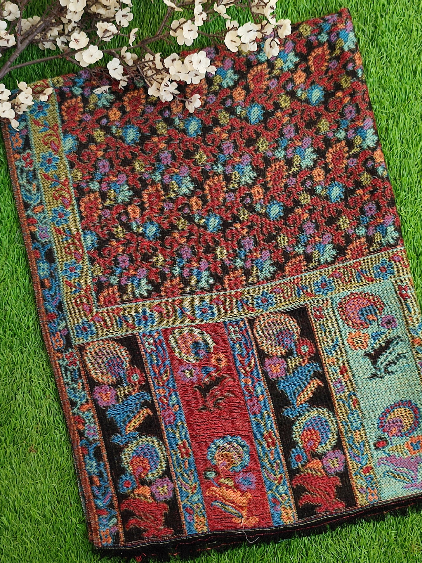 Khani Work Pashmina Stole DESIGN 12