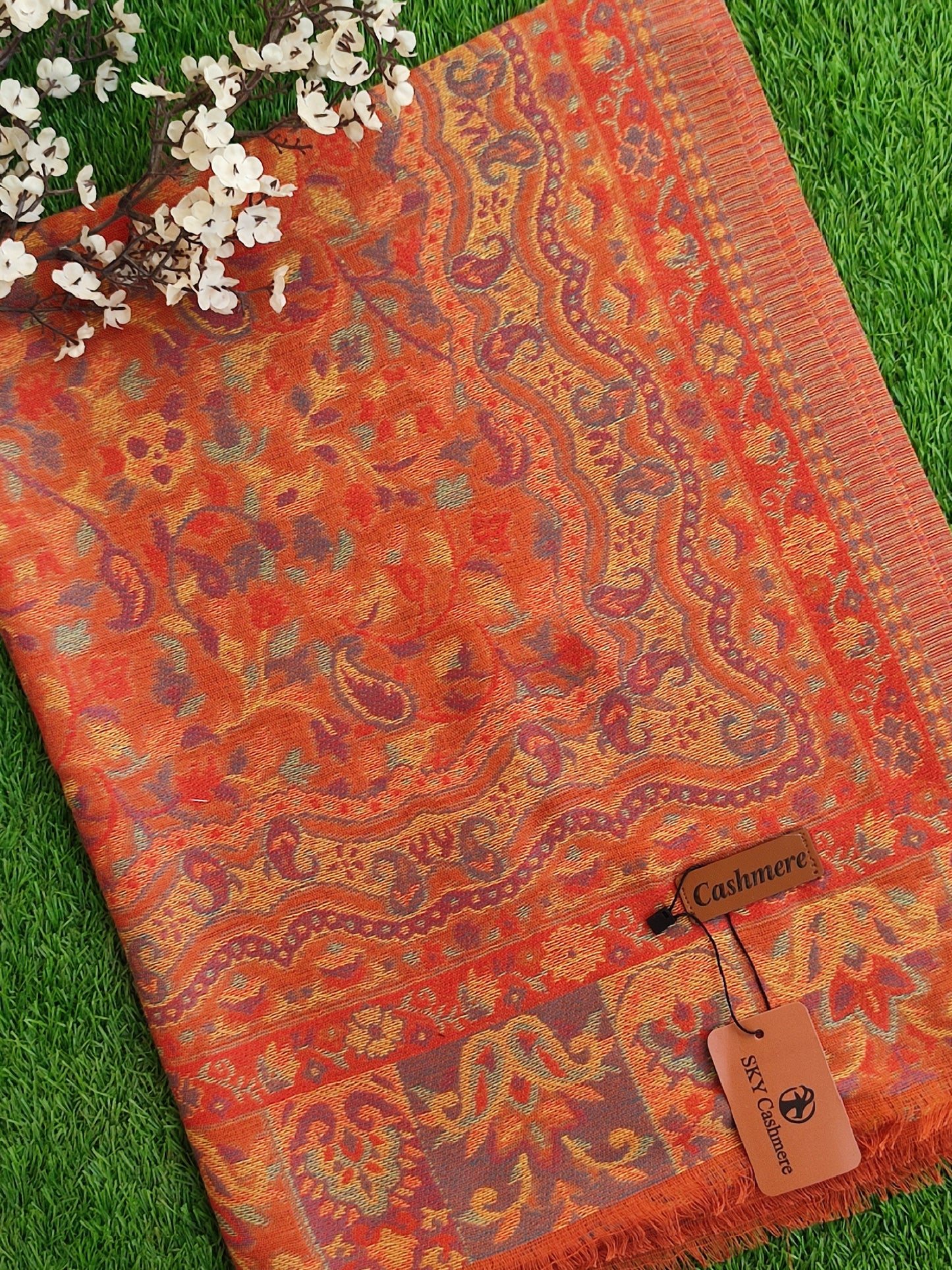 Khani Work Pashmina Stole Design 10